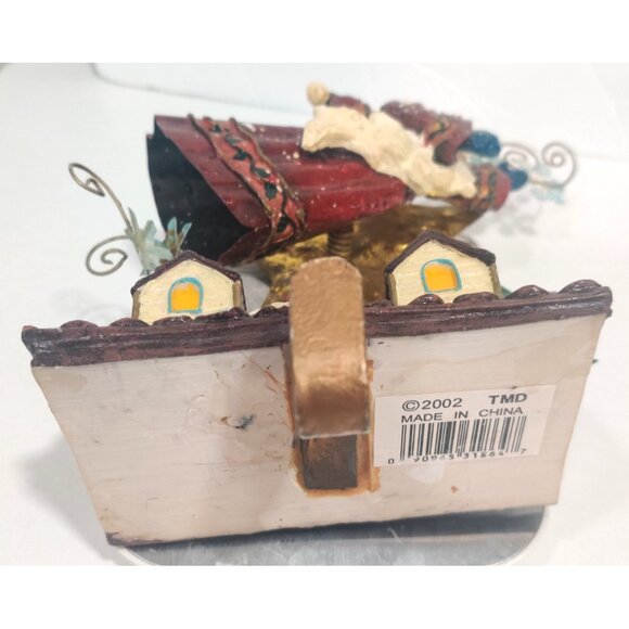 Vintage 2000 Christmas Stocking Hanger Ornate Metal Santa Chimney Tree TMD - Picture 11 of 16